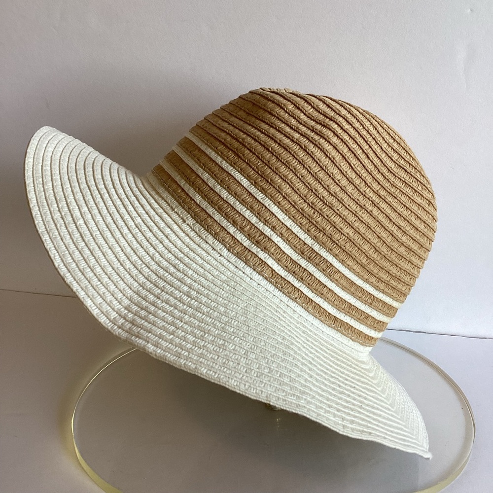 Tropical Trends Straw Hat Unisex One Size Two Tone Panama Floppy Festival Beach